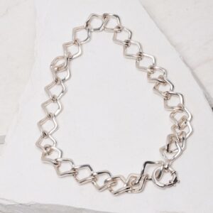 Corrente Elo Losango de Prata 925